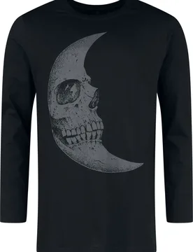 Gothic Langarmshirt - Lunar Crescent Long Sleeve Top - XS - für Männer - Größe XS - schwarz - Männer - male - KIHILIST by KILLSTAR - FashionsVida