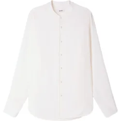 Camisa cuello mao de hombre manga larga corte clásico