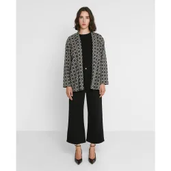 Chaqueta de mujer de punto estampada