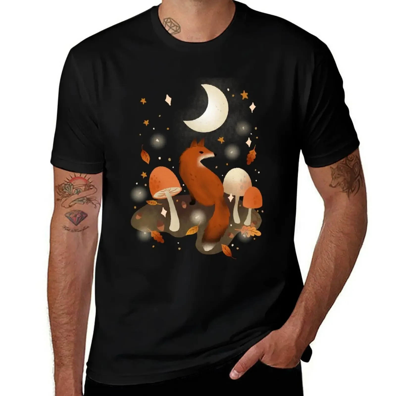 Foxes in Fall T-Shirt Basic Solid Tee for Daily Use T-Shirt - Aliexpress - FashionsVida