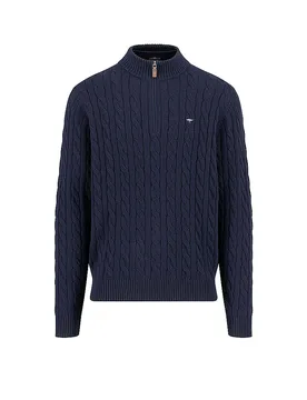 Pullover Troyer blu S - Fynch-Hatton - FashionsVida
