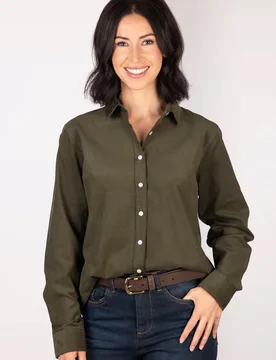 Charlie Womens Corduroy Shirt - - Size: 12 - Rydale - FashionsVida