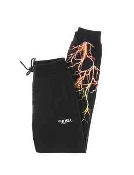 Pantalone Tuta Leggero Uomo Orange Yellow Lightning Pants Black/orange/yellow - PHOBIA - FashionsVida