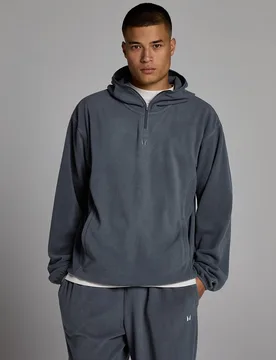 Sudadera con capucha y cremallera 1/4 de felpa para hombre de MP - Granite - XS - MyProtein - FashionsVida