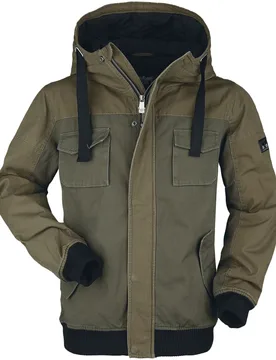 Winterjacke - Winterjacke in oliv mit Taschen - XL bis 3XL - für Männer - Größe XXL - oliv - Männer - male - Black Premium by EMP - FashionsVida