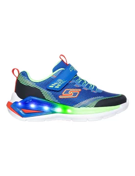 Sneakers blu multicolore con luci e chiusura a strappo Tri-namics 2.0 31 - Skechers - FashionsVida
