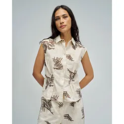 Camisa con jacquard de mujer
