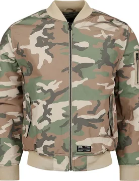 Camouflage/Flecktarn Bomberjacke - Copley Bomber Jacket VINTAGE CAMO - L bis XL - für Männer - Größe L - camouflage - Männer - male - Vans - FashionsVida