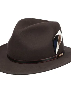 Durando Traveller Wool Hat by - dark brown - Female - Size: M (56-57 cm) - Stetson - FashionsVida