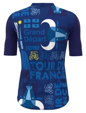 Maillot à Manches Courtes Torino Tour De France Official - Santini - FashionsVida