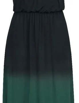 Kleid lang - Wild Tales - XS bis XXL - für Damen - Größe XL - schwarz/grün - Frauen - female - Black Premium by EMP - FashionsVida