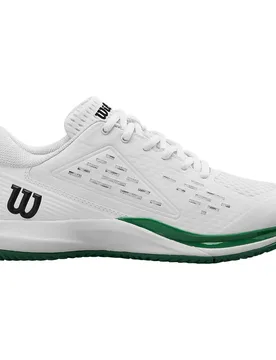 Rush Pro Ace Jr All Court Shoes White / White / Bosphorus UK 4 - Wilson - FashionsVida