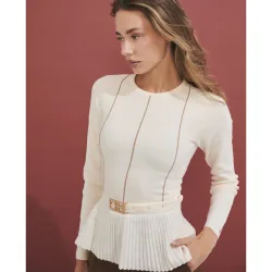 Jersey de mujer con rayas a contraste