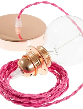 Cables Lampe Suspendue Pendel Pour Abat-jour Tm08 Diy 50 Cm Fuchsia / Copper One Size - Creative - FashionsVida