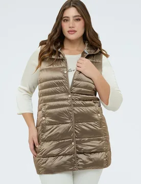 Chaleco de mujer acolchado con capucha - Fiorella Rubino - FashionsVida