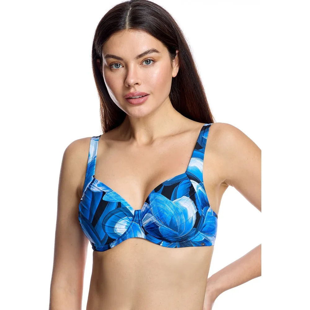 Top de bikini de mujer con aros y estampado floral - Ory - FashionsVida