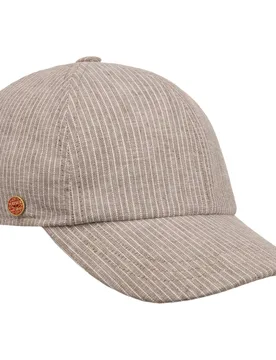 Rosie Stripes Linen Cotton Cap by - light brown - Damen - Size: One Size - Mayser - FashionsVida