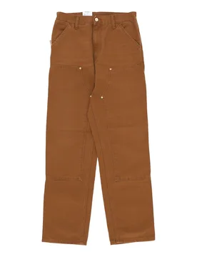 Jeans Uomo Double Knee Pant Deep H Brown Aged Canvas - CARHARTT WIP - FashionsVida