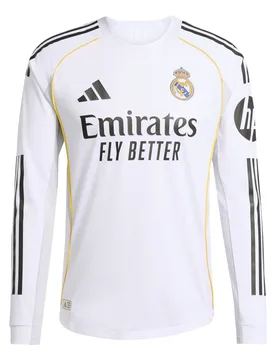 Offizielles Langarm-Heimtrikot Real Madrid 2025/26 - Blanc - male - Size: M - Adidas - FashionsVida