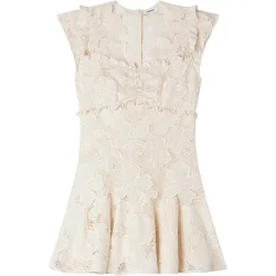 Vestido corto de guipur floral