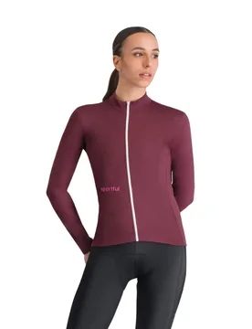 Maglia A Maniche Lunghe Classic Thermal Deep Bordeaux - Sportful - FashionsVida