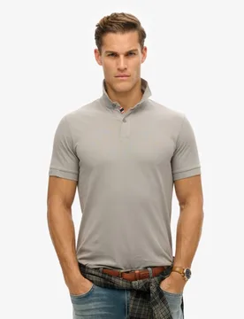 Superdry Men's City Pique Poloshirt Lockere Passform Hellgrau - Größe: Xxl - 49.99 - FashionsVida