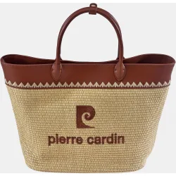 Bolso capazo con doble asa en rafia y PU