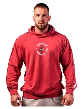 Sweat à Capuche Washed Heritage 793 Red 3XL - Nebbia - FashionsVida
