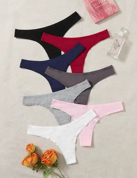 Paquetes Tangas sencillos y sexys lisos - Shein - FashionsVida