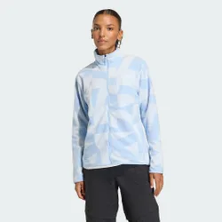 Giacca Terrex Multi Printed Full-Zip Fleece M Glow Blue / Crystal Sky