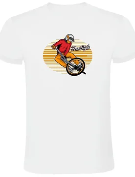 Maglietta A Maniche Corte Freestyle Rider White - Kruskis - FashionsVida