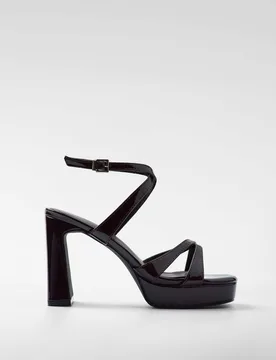 Sandalias de tacón de mujer con plataforma y tiras cruzadas - Mim - FashionsVida