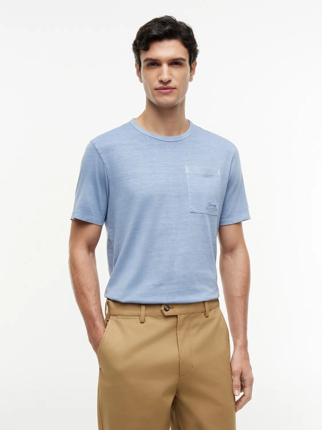 GARMENT DYE POCKET REGULAR TEE male - XL - FashionsVida