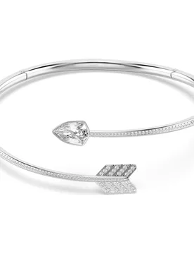 Girocollo Idyllia, Taglio misto, Freccia, Bianco, Placcato rodio M - Swarovski - FashionsVida