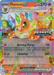 Pokemon SV Prismatic Evolutions 014/131 Flareon ex (Prismatic Evolutions Stamp)