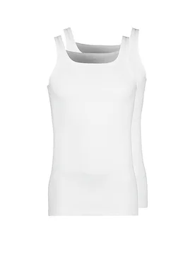 Débardeur - Maillot de corps, lot de 2 Duo Line en côtes fines (Blanc) blanc XL - HUBER - FashionsVida