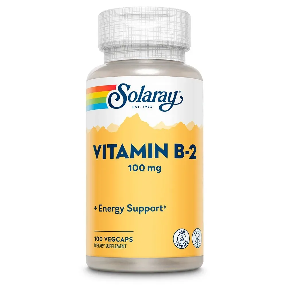 Vitamine B2 100mgr 100 Unités - Solaray - FashionsVida