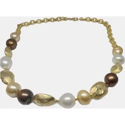 Collar de oro y perlas Golden