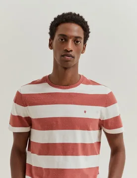 Camiseta de manga corta de hombre a rayas - Lion of Porches - FashionsVida
