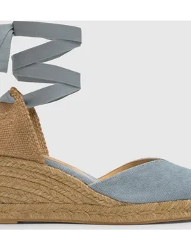 Alpargatas con cintas de mujer Chiara con talonera trenzada - Castañer - FashionsVida