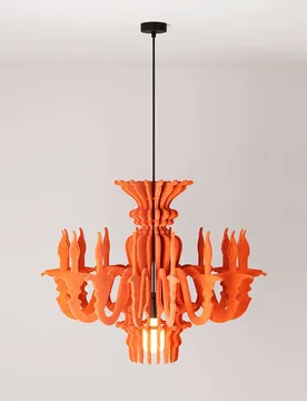 Cables Lampe Suspendue Shhandelier Acoustic Marbled Orange One Size - Creative - FashionsVida