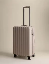 Mykonos 4 Wheel Hard Shell Medium Suitcase Neutral