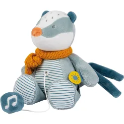 Peluche mini musical tejón colección Felix&Leo
