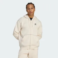 Hoodie Essentials Trefoil Full Zip S Wonder White