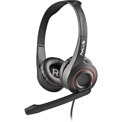 Auriculares de diadema con micrófono MSX 10 PRO con micrófono ajustable, conexión Jack 3,5 mm y adaptador doble Jack