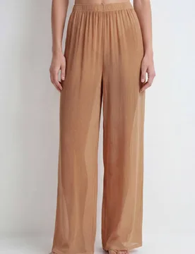 Women’s Sheer Crepe Wide Leg Trouser in Orange Size: 16 - Orange - Size: 16 - Enorsia - FashionsVida