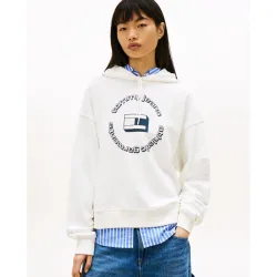 Sudadera de mujer con capucha boxy fit de