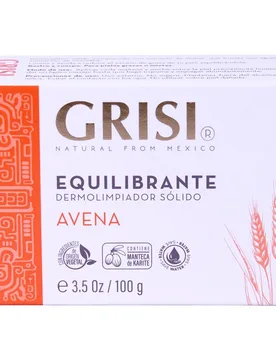 Dermolimpiador Sólido Avena 100 Gr - Grisi - FashionsVida