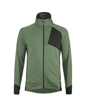 Löffler Chaqueta polar de esquí de fondo para hombre Tech-Merino Hoodie oliva 56 - LÖFFLER - FashionsVida