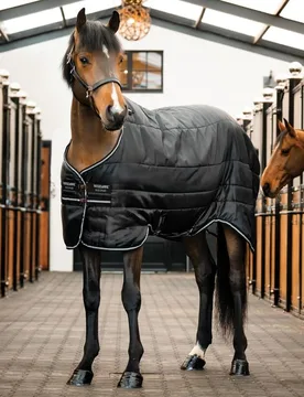 Stalldecke EASY-LAYER Stable 100g, black/black/silver 130 - Horseware - FashionsVida